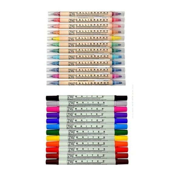 Zig Ultimate Double Sided Marker Set with Clear Storage Case - Picture 6 of 13